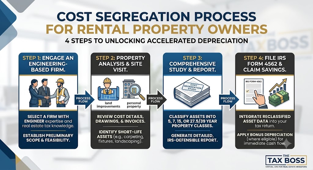 cost segregation study process for rental property owners step by step